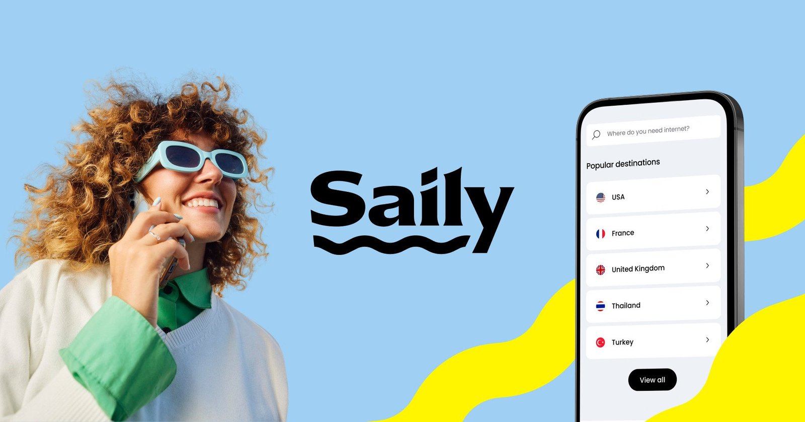 Saily homepage screenshot